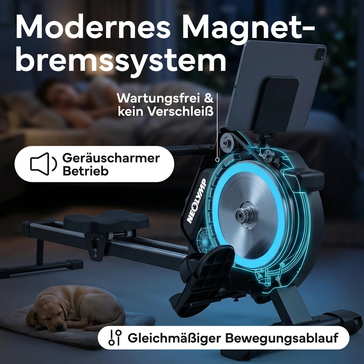 Rudergerät – Rudermaschine mit 32 Widerstandsstufen - - Sportgerät von NEOLYMP | Fitnessequipment und Sportartikel