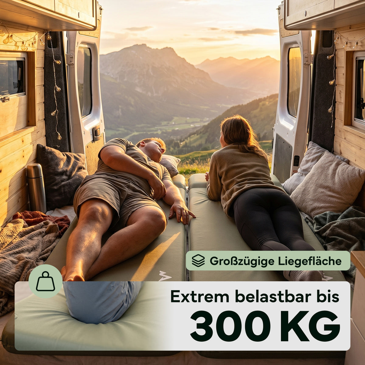 Isomatte - selbstaufblasend | B-Ware - Grün - Outlet von NEOLYMP | Fitnessequipment und Sportartikel
