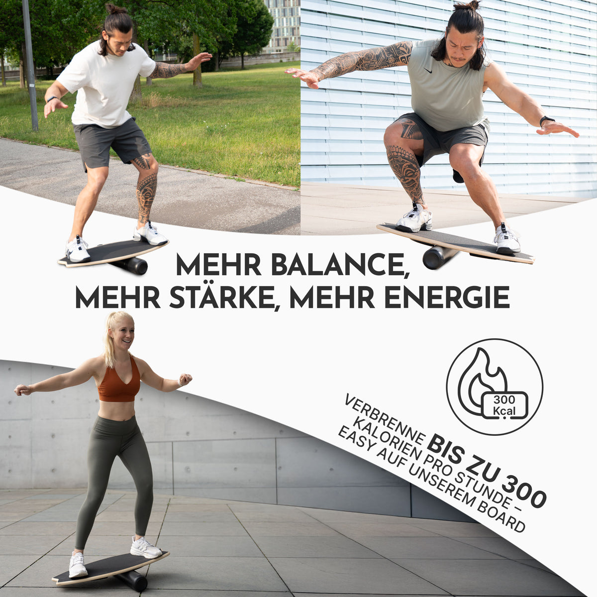 9-in-1 Balance Board aus Birkenholz - - Balancetrainer von NEOLYMP | Fitnessequipment und Sportartikel