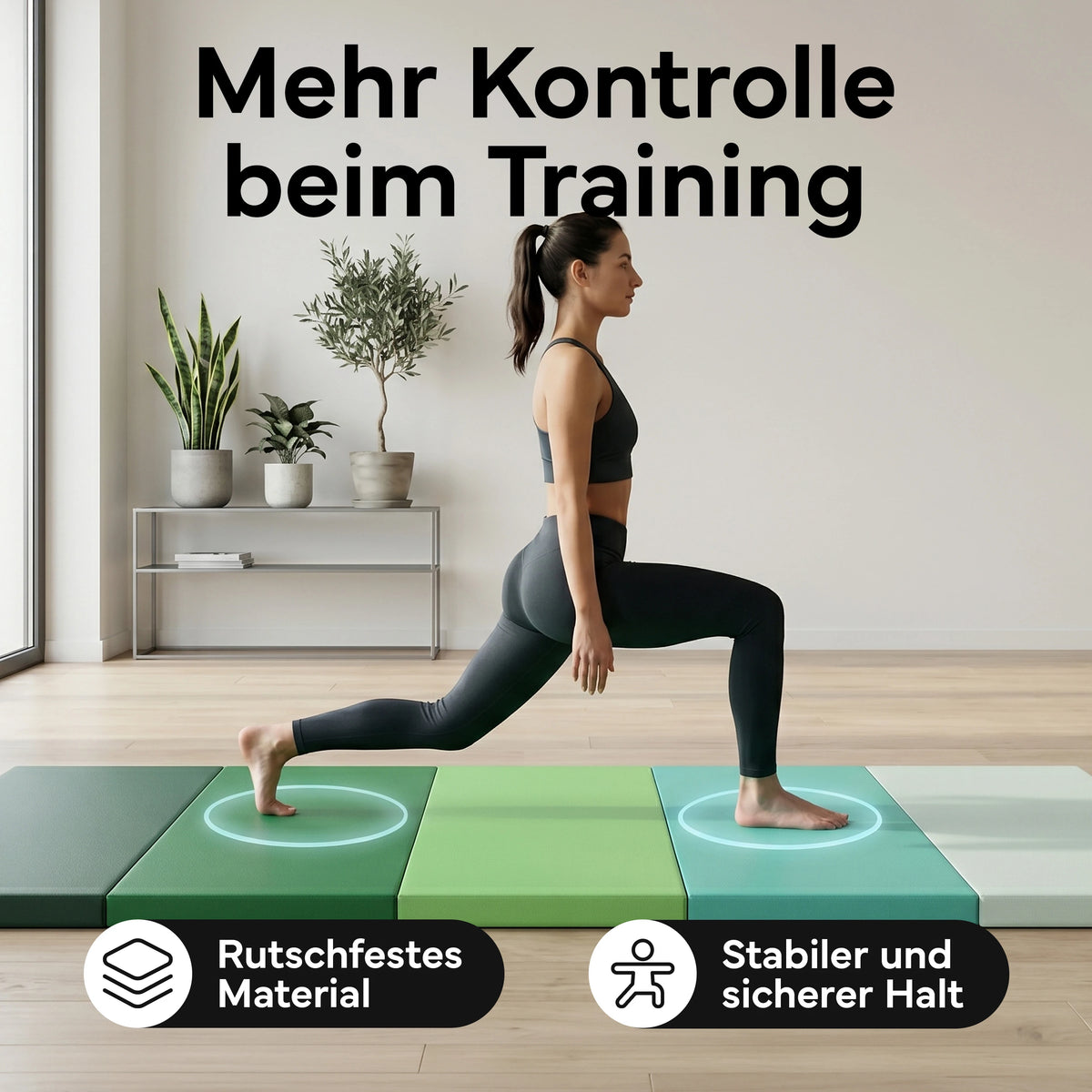 Turnmatte - faltbar mit Tragefunktion - Bunt S (190x80x3 cm) - von NEOLYMP | Fitnessequipment und Sportartikel