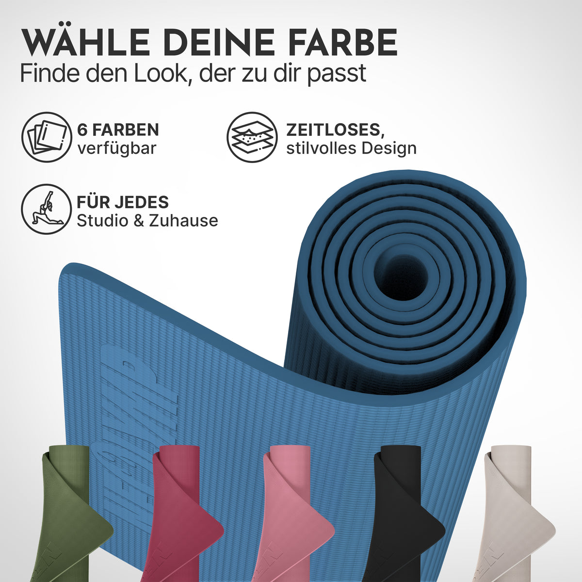 Yogamatte – ideal für Yoga, Pilates & Gymnastik – Indigoblau | B-Ware - - Outlet von NEOLYMP | Fitnessequipment und Sportartikel
