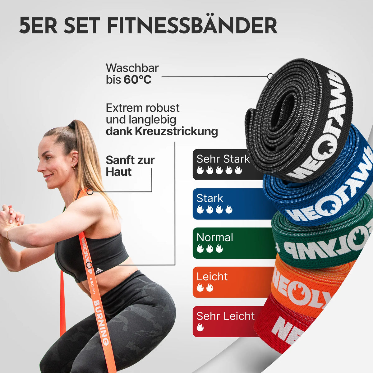 Fitnessbänder Allroundset ULTRA mit gratis Multianker (Allroundset Ultra + Multianker) - Allroundset Ultra + Multianker - Fitnessbänder von NEOLYMP | Fitnessequipment und Sportartikel