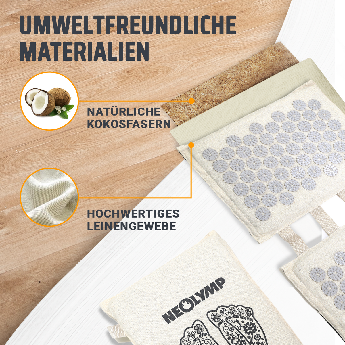 Akupressur Fußmatte – Mint (B‑Ware) - - Outlet von NEOLYMP | Fitnessequipment und Sportartikel