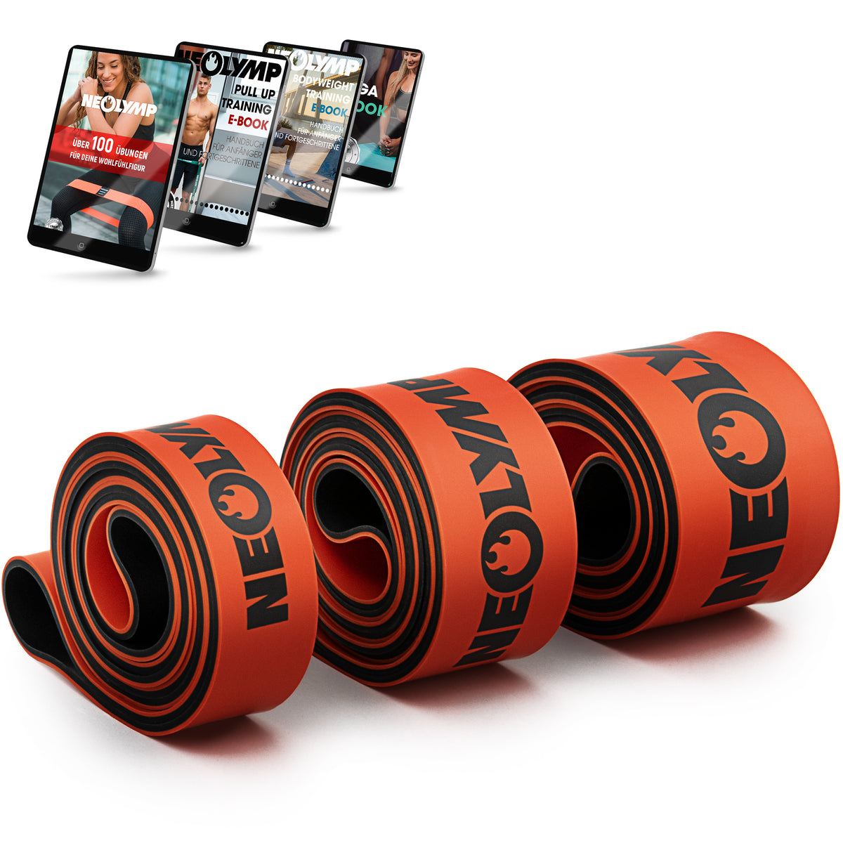 Heavy Resistance Bands aus Latex - 3er Set Pro - B-Ware von NEOLYMP | Fitnessequipment und Sportartikel