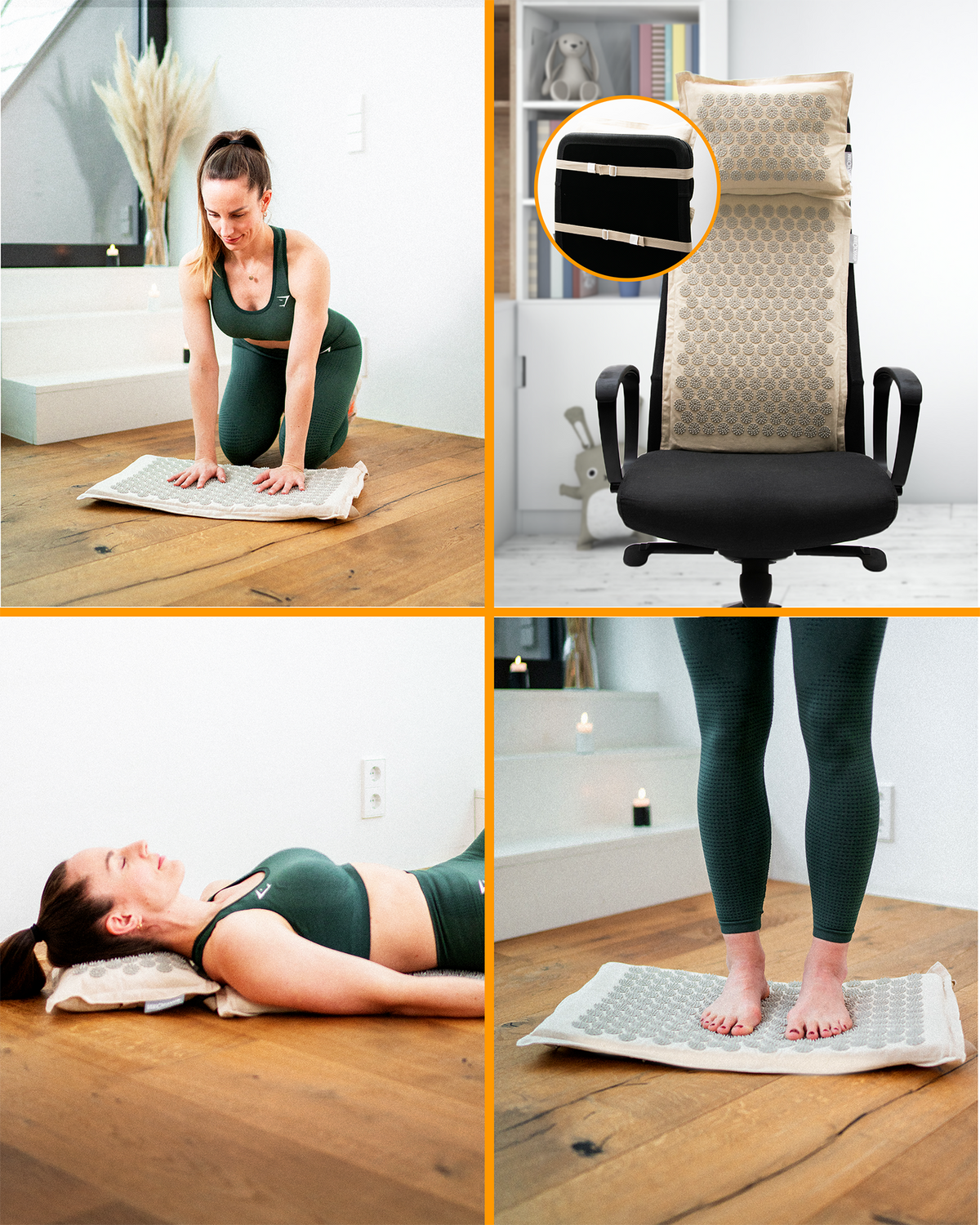 Akupressur-Allround-Set mit gratis Lendengürtel & Übungen - Grau - Recovery & Akupressur von NEOLYMP | Fitnessequipment und Sportartikel