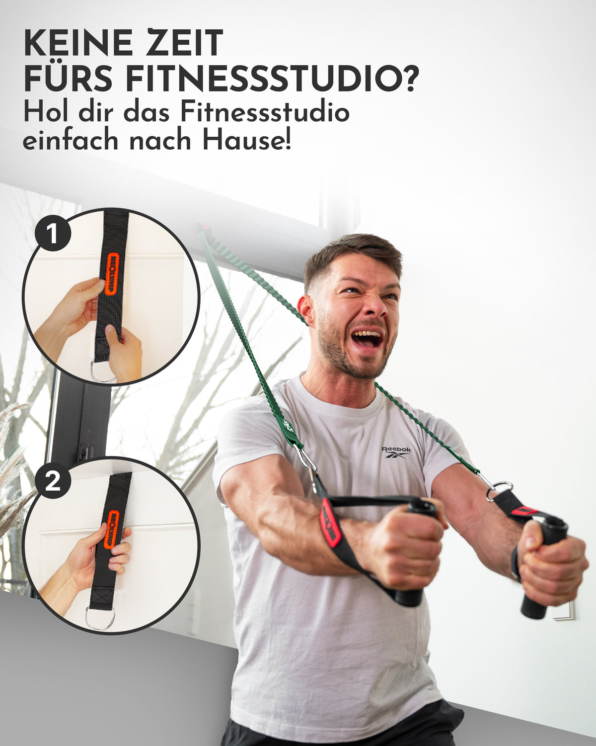 Premium Türanker - Für Widerstandsbänder, hochbelastbar - - Zubehör von NEOLYMP | Fitnessequipment und Sportartikel